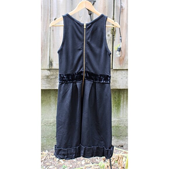 Marc by Marc Jacobs - Retro-Style, Velvet Trim Ponte Knit Dress w/ Ruffle Hem, S - Picture 9 of 12